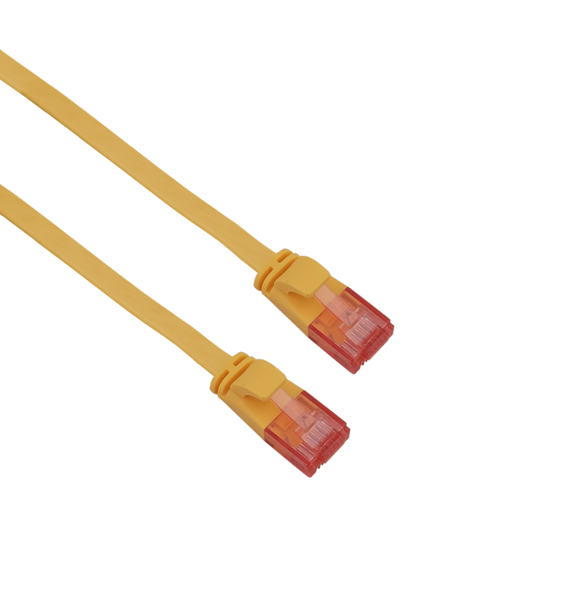 Helos ultra flaches Patchkabel U/UTP Cat 6 gelb 0,25m