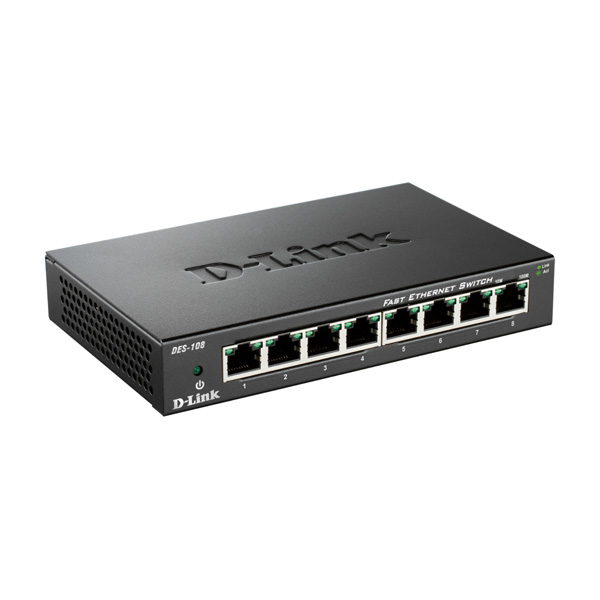 D-Link DES-108/E, 8 Pt. 10/100 Switch