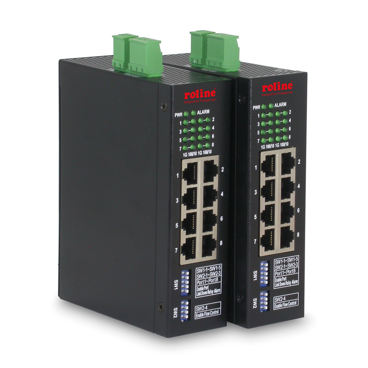 ROLINE Industrial Gigabit Ethernet Switch, 8 Ports, Web Managed