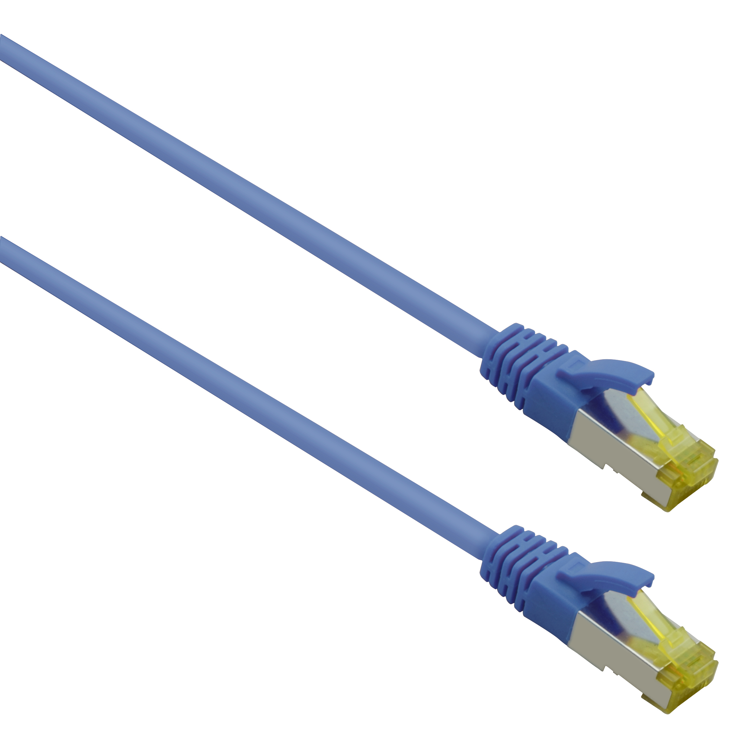 Helos ultra flex Patchkabel S/FTP Cat 6a TPE blau 0,25m