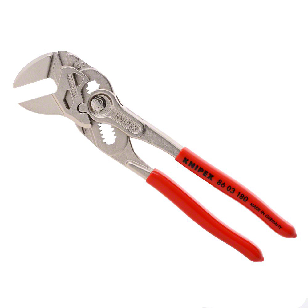 KNIPEX Zangenschlüssel 180 mm, Griffe mit Kunststoff überzogen