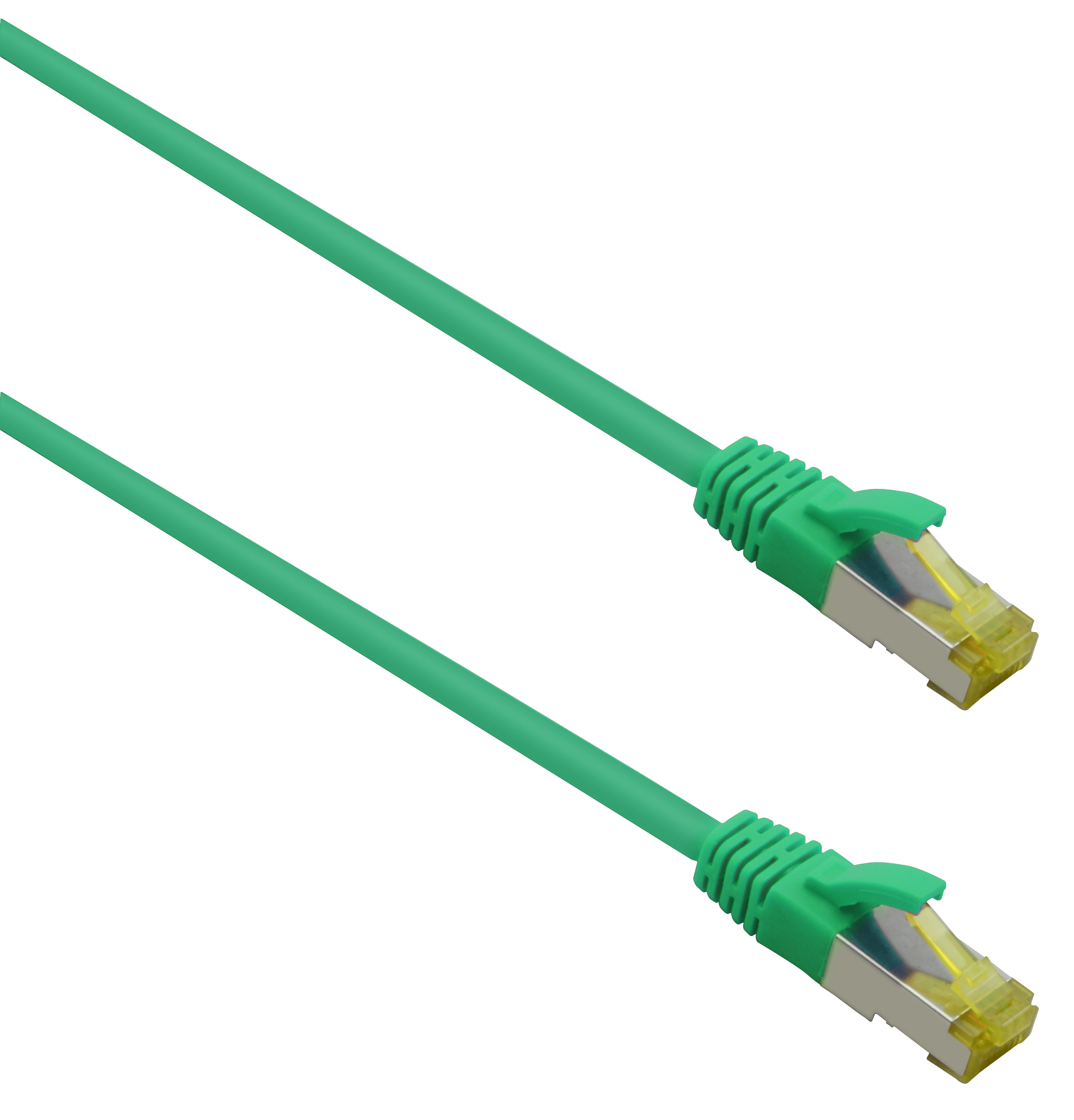 Helos ultra flex Patchkabel S/FTP Cat 6a TPE grün 0,25m