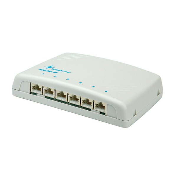 Mini-Verteiler MPD6 Kat.6A (Class EA) für Wandmontage, 6 Ports