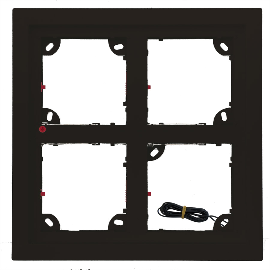MOBOTIX 4er Rahmen schwarz (MX-OPT-Frame-4-EXT-BL)