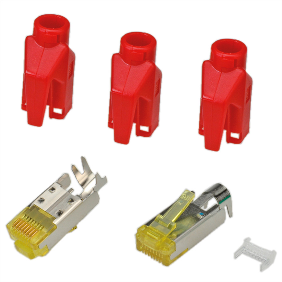 HiRose TM31 Stecker geschirmt, Tülle rot, 50 Stück