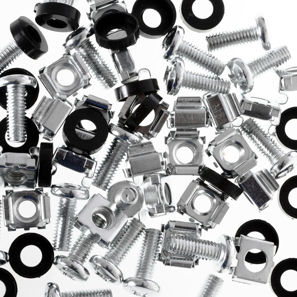 Helos Käfigmuttern, Schrauben, Ringe, 20er Satz