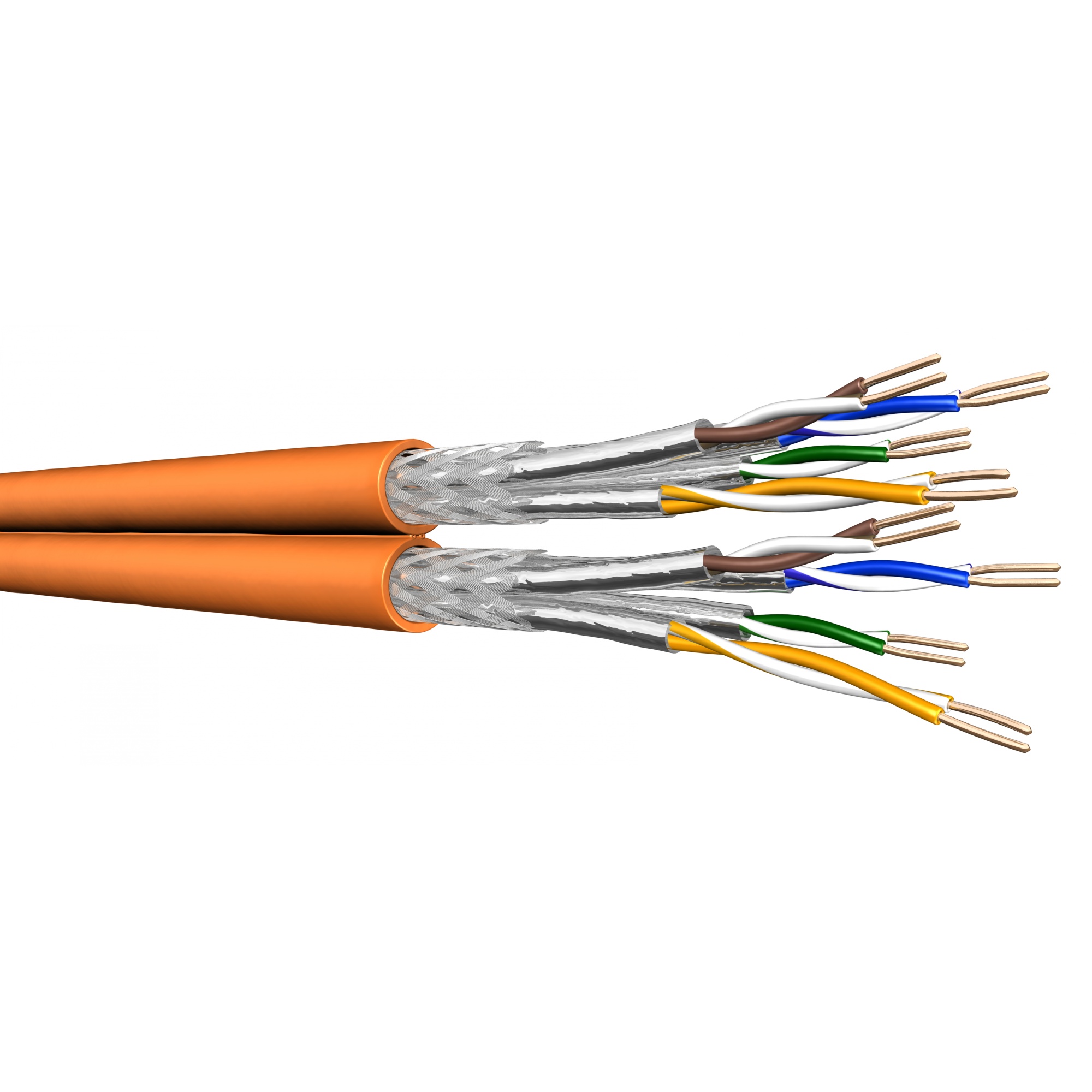 Draka Duplex-Verlegekabel UC900 HS23, Cat 7, S/FTP, PiMF, LSZH, orange, 500m