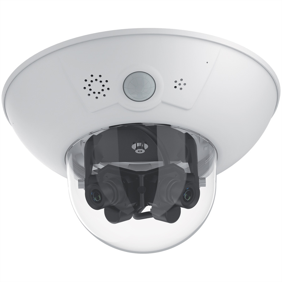 MOBOTIX D16B DualDome-Kamera 6MP mit zwei B041 Objektiven (180° Nacht Panorama)