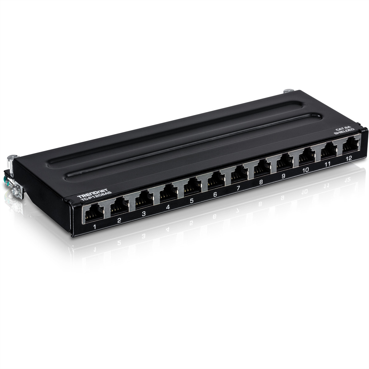 TRENDnet TC-P12C6AS Patch Panel, 12-port Cat6a geschirmt Für Wandmontage