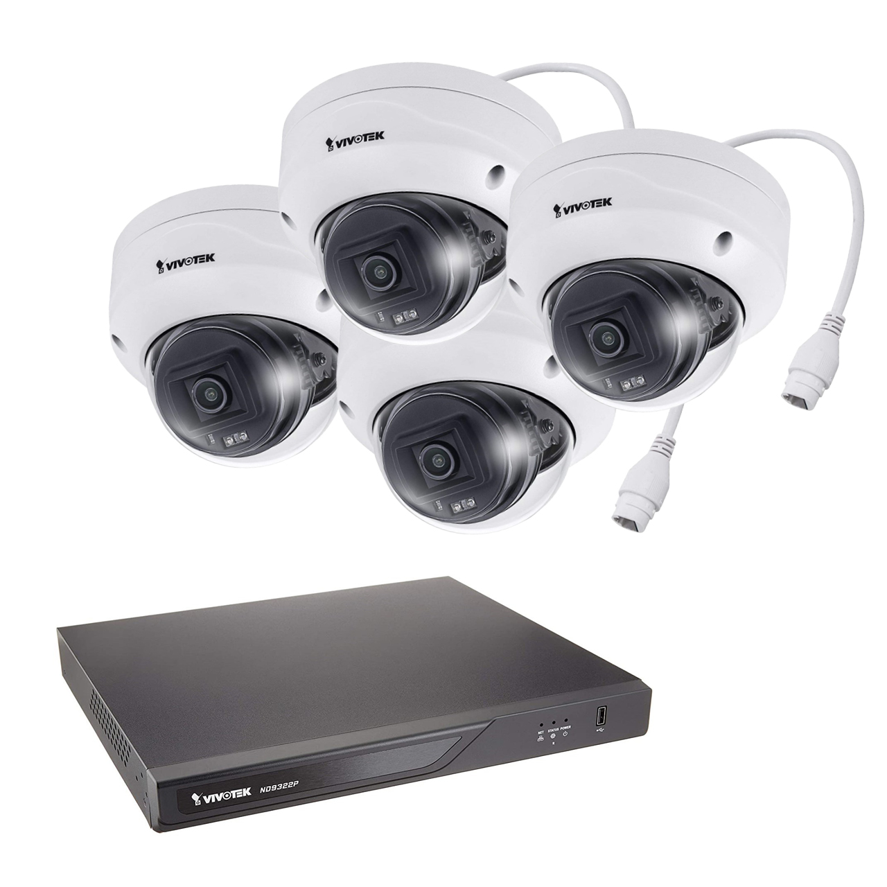 VIVOTEK NVR Fixed Dome Outdoor Bundle ND9322P-v2 + 4x FD9380-H (2,8mm)
