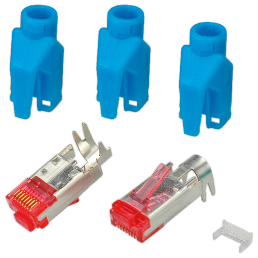 HiRose TM21 Stecker geschirmt, Tülle blau, 50 Stück