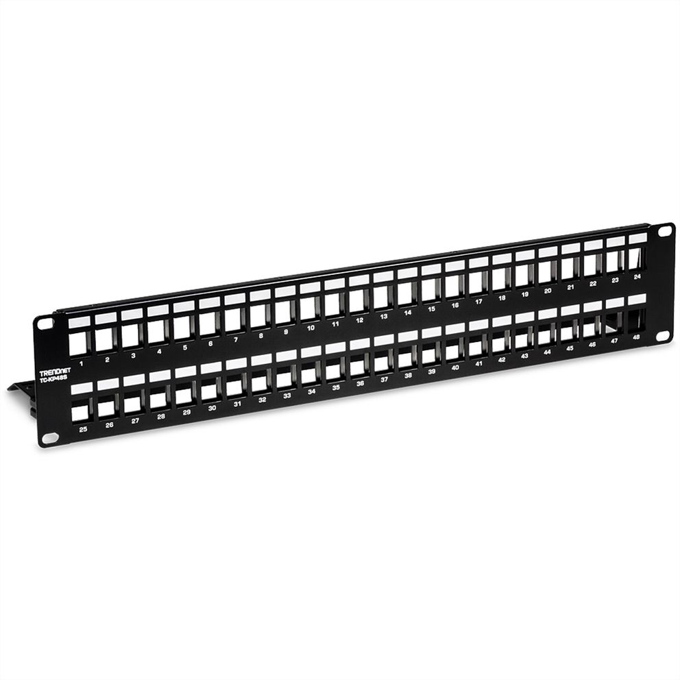 TRENDnet TC-KP48S Patch Panel, 48-Port Blank Keystone geschirmt